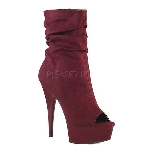 burgundy platform ankle boots