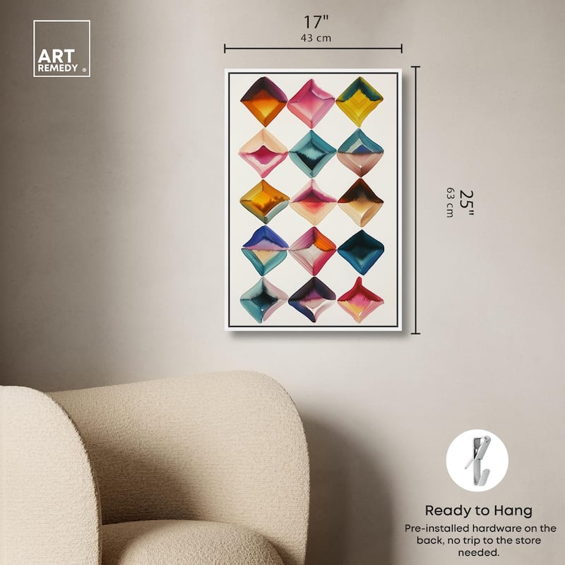 Diamond Grid Canvas by Art Remedy