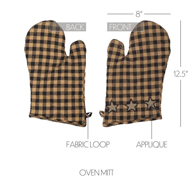 Farmhouse Star Oven Mitt - 8''