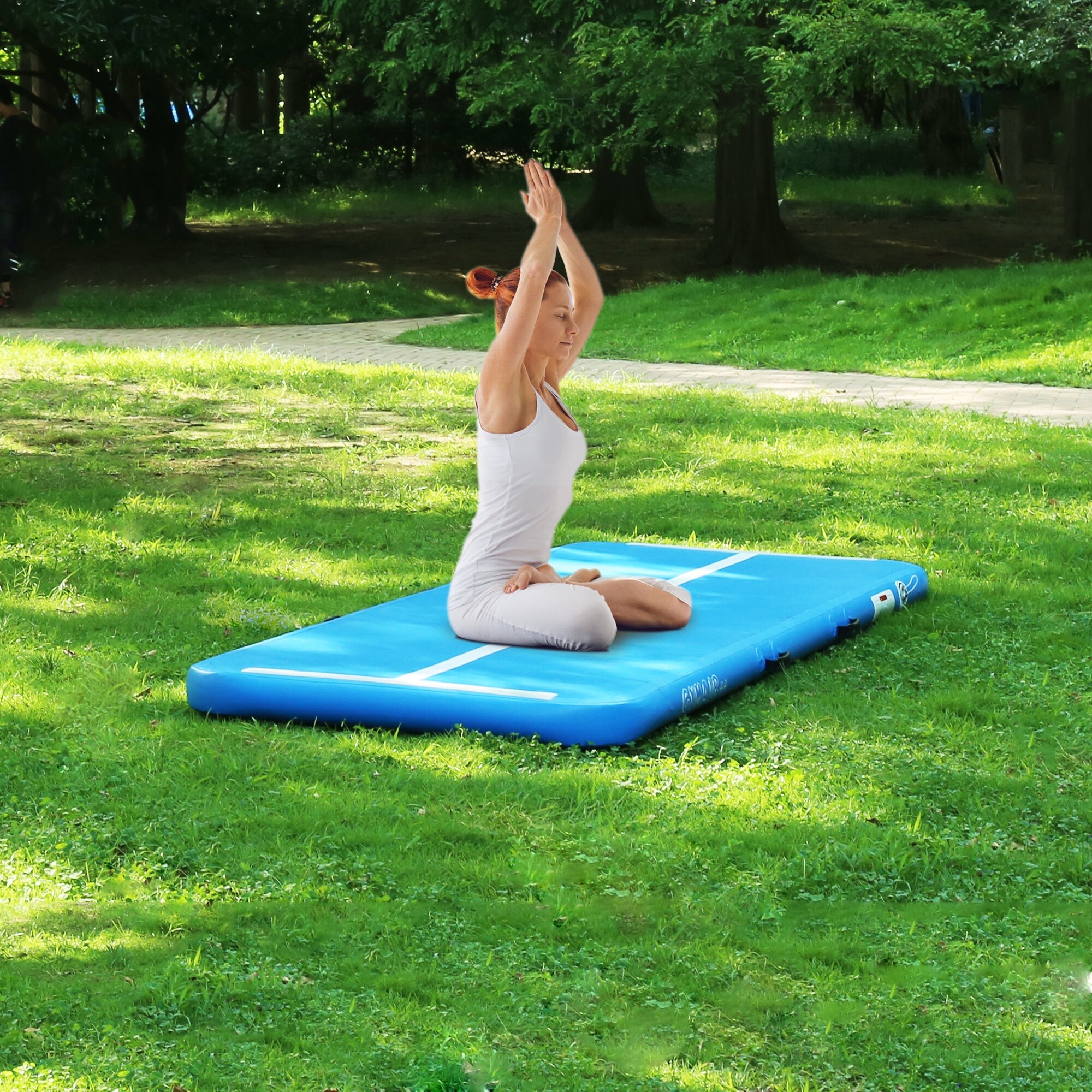 Workout Mats Air Track Inflatable Gymnastics Tumbling Mat With - Main Image