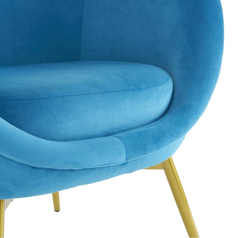 Lounge Chair for Bedroom with Gold Metal Legs