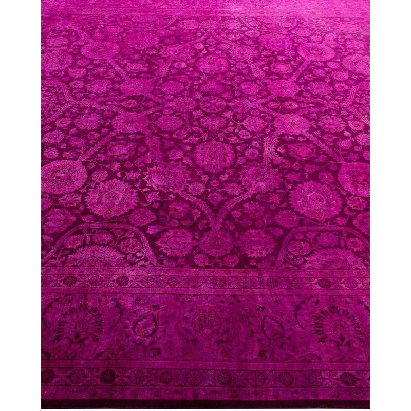 Fine Vibrance One-of-a-Kind Hand-Knotted Area Rug - Pink, 8' 1" x 10' 5" - 8' 1" x 10' 5"