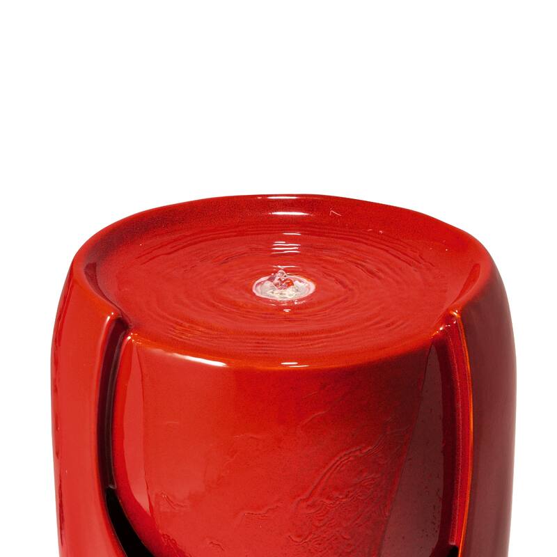 Glitzhome 30"H Oversized LED Ceramic Fountain