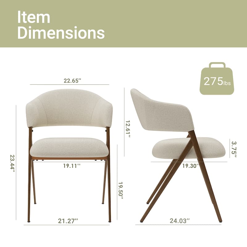 Modern Reclining Dining Chairs， 135° Back & 18.9" Wide Seat with Thick Cushion