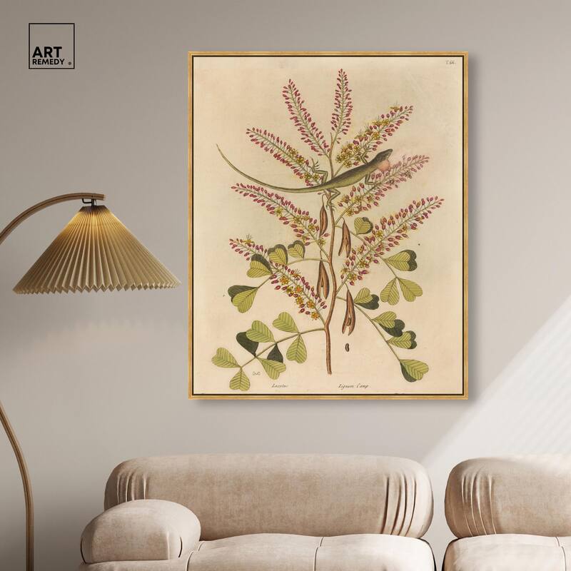 Green Lizard Canvas by Art Remedy
