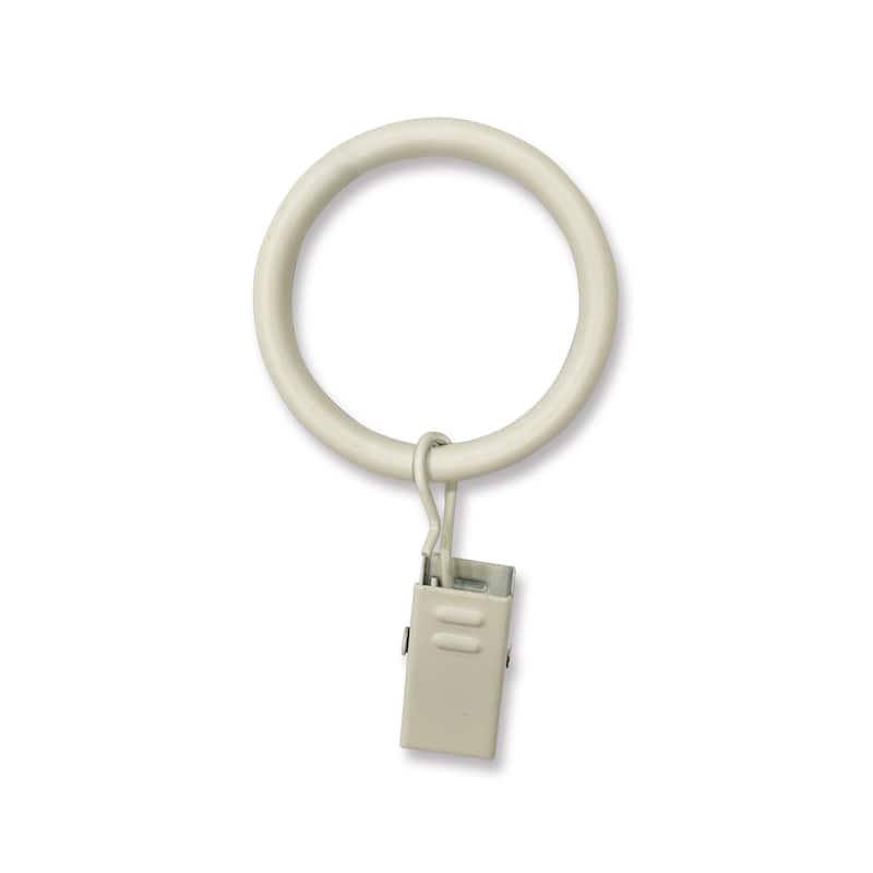 Lumi 1-1/4 in. Clip Rings For 3/4 in. Curtain Rods(7-Pack) - 1.25" - Cream