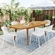 preview thumbnail 1 of 29, 7 Pieces Outdoor Modern Expandable Dining Set with Stackable Chair