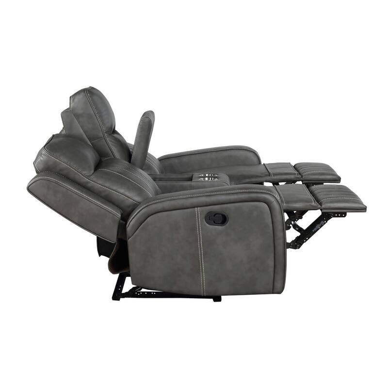 Forrest 2-piece Grey Motion Reclining Sofa Set
