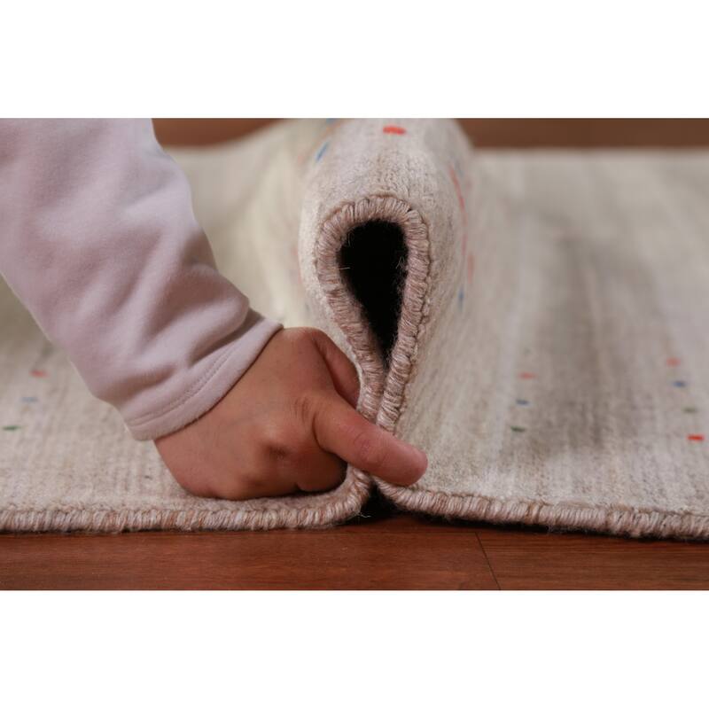 Tribal Gabbeh Oriental Area Rug Hand-Knotted Wool Carpet - 5'9"x 9'0"