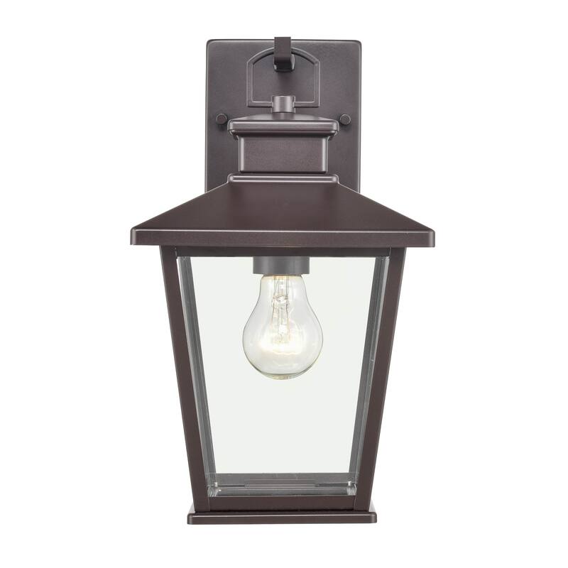 Millennium Lighting Bellmon 1 Light Outdoor Wall Sconce in Powder Coat Bronze with Clear Glass Shade