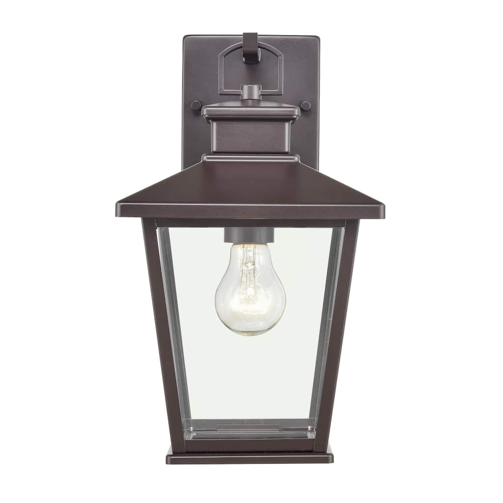 Millennium Lighting Bellmon 1 Light Outdoor Wall Sconce in Powder Coat Bronze with Clear Glass Shade