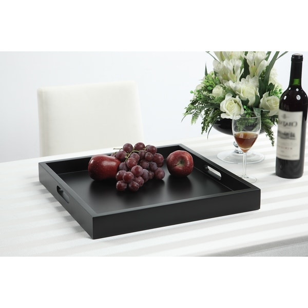 Porch & Den Pleasant Contemporary Wood Serving Tray with Handles. Opens flyout.