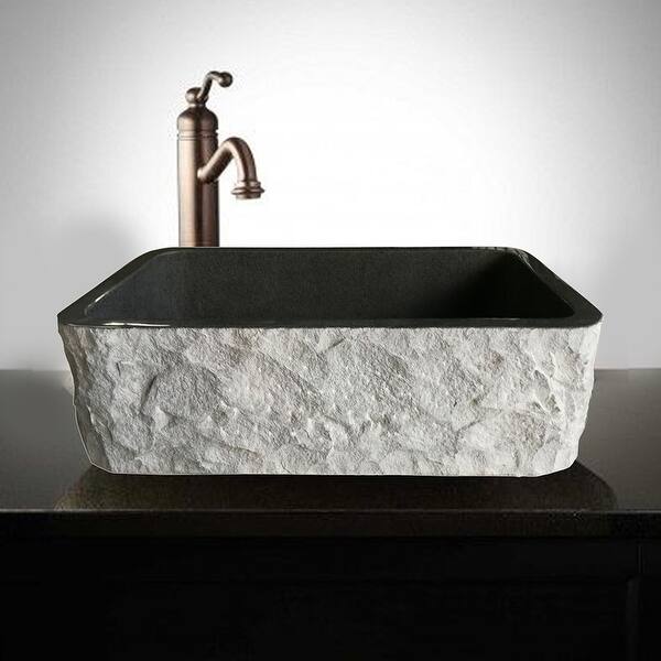 CHISELED33 Undermount Farmhouse Stone Sink - Bed Bath & Beyond - 20606747
