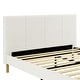 preview thumbnail 30 of 29, Upholstered Platform Bed Frame, Soft Headboard, Wood Support, Grey or White