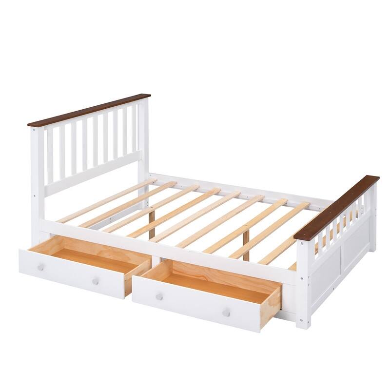 3-Pieces/1-Piece Bedroom Sets Full/Queen Size Platform Bed with Nightstand(USB Charging Ports) and 6-Drawer Storage Chest