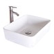 preview thumbnail 17 of 77, Eclife Artistic Vessel Sinks for Bathroom Vanity Tempered Glass Ceramic Basin Ceramic rectangular sink