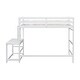 preview thumbnail 7 of 9, White Twin Size Pine Wood High Loft Bed with Ladder