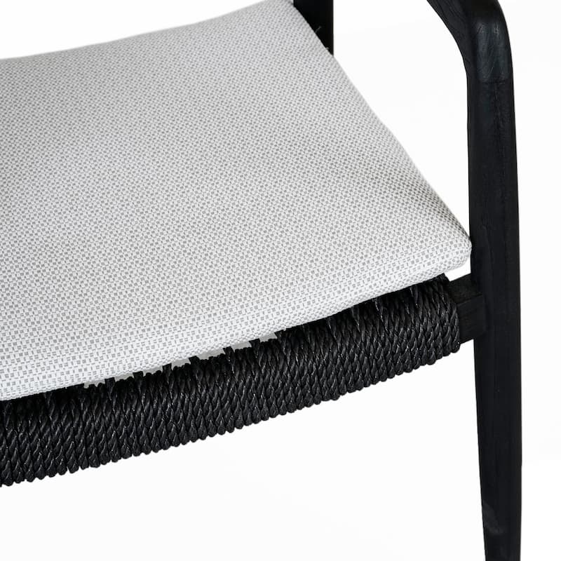 Classic Home Aria Outdoor Dining Chair in Black (Set of 2)