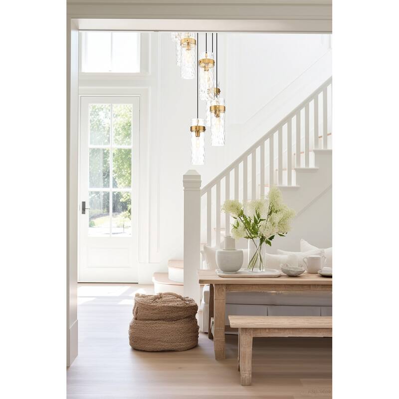 Z-Lite 7002P5-7R Fontaine 7 Light 20" Wide Chandelier