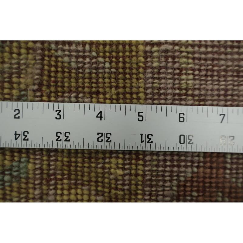 Hand Knotted Oriental 100% Wool Carpet Transitional All-Over Green Oushak Area Rug - 12' 10'' X 10' 5''