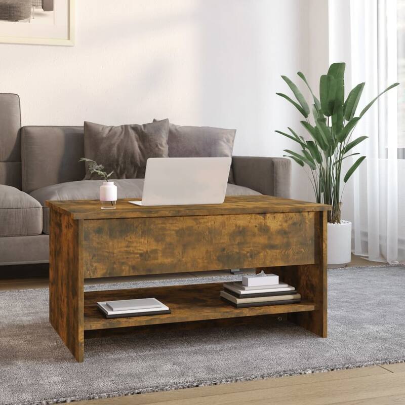 vidaXL Coffee Table Lift Top End Table Accent Side Sofa Table Engineered Wood - 31.5" x 19.7" x 16.7"