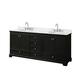 Option Dark Espresso / White Carrara Marble Top /