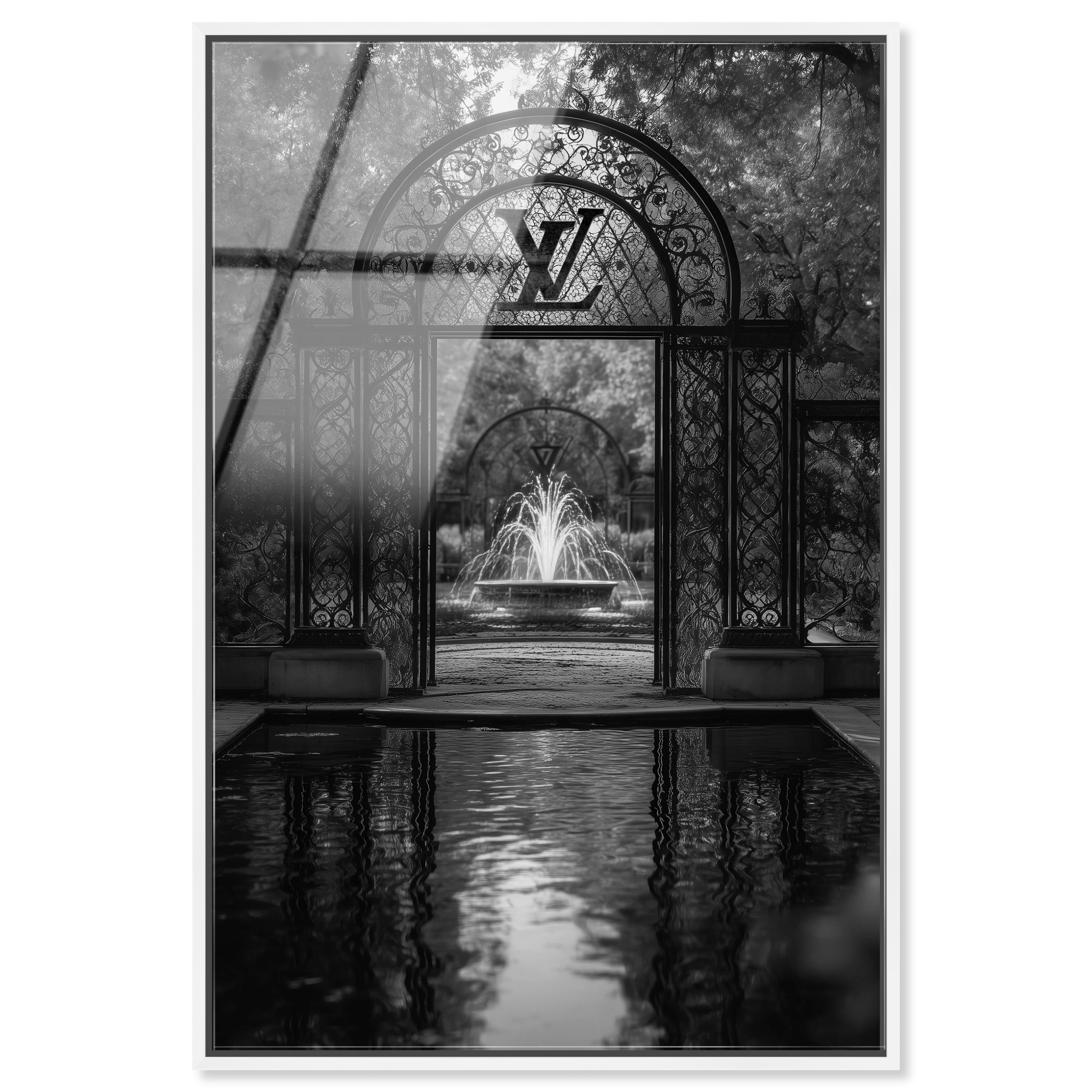Elegant Garden Gate Fashion Wall Decor Acrylic Print by Notoriart