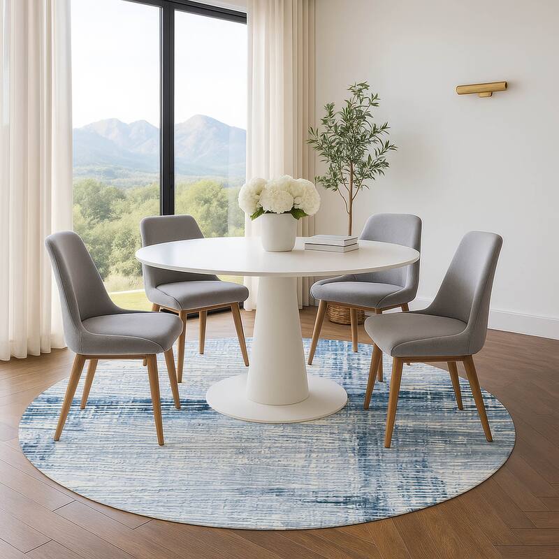 Premium Washable Super Soft Modern Ombre Mayfield Rug - Sky - 8' x 8'