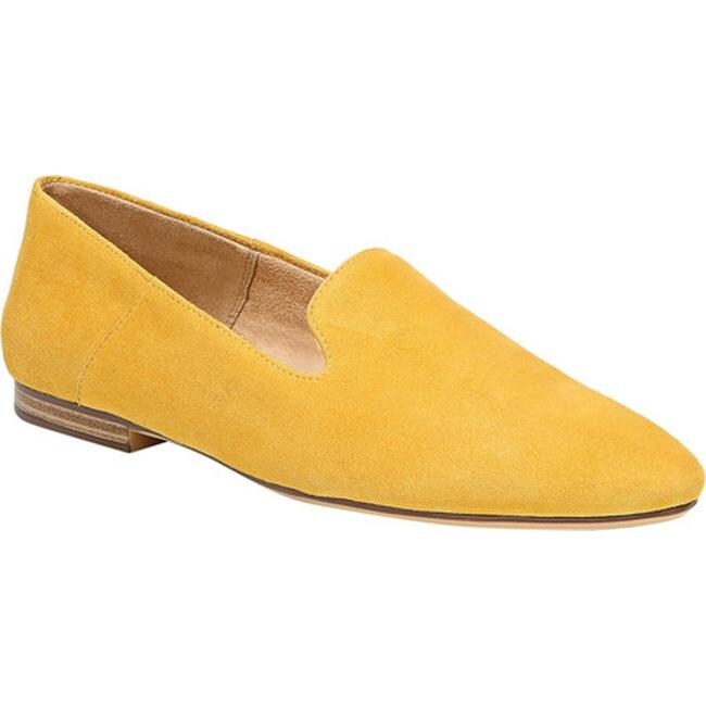 yellow leather flats womens