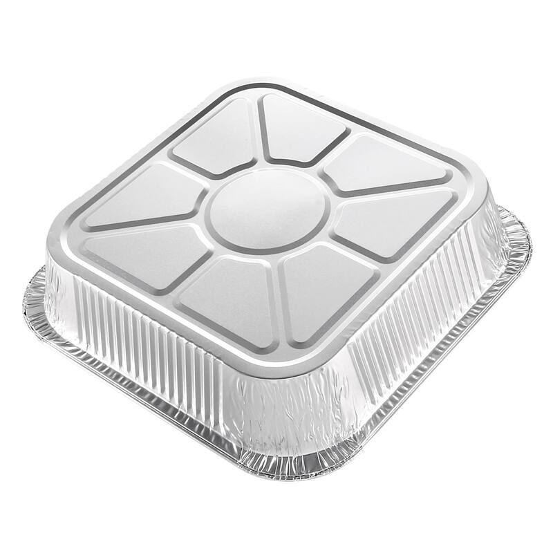 8" x 8" Aluminum Foil Pans, 46oz Disposable Trays Containers 8pcs - Silver
