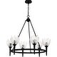 preview thumbnail 3 of 7, Shea 6-Light Matte Black Chandelier