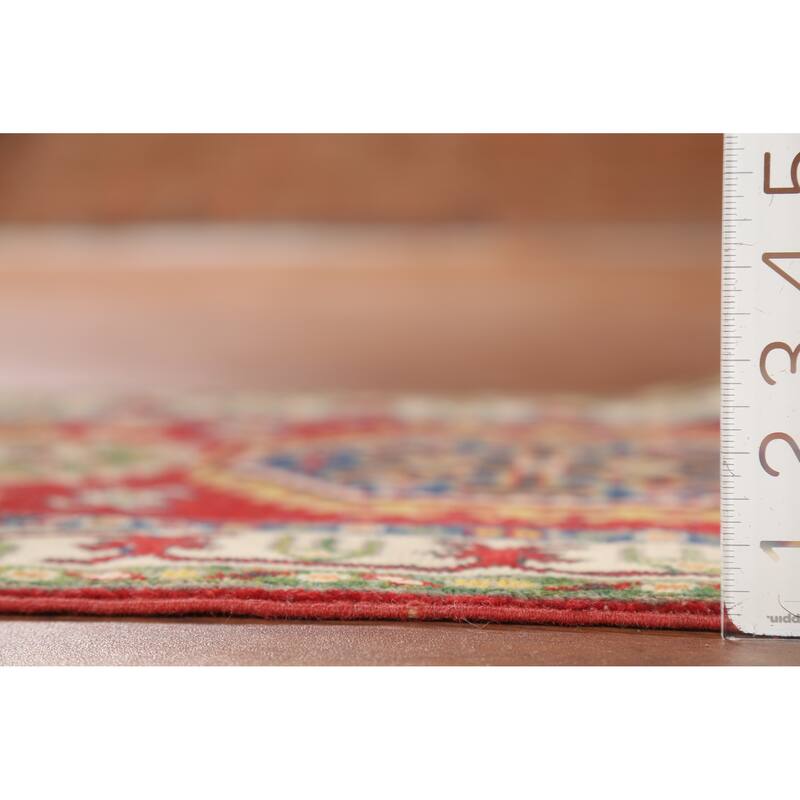 Red Kazak Oriental Accent Rug Handmade Wool Carpet - 2'1"x 2'10"