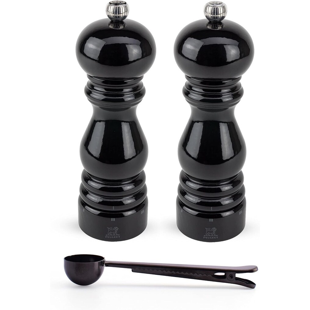 Peugeot Paris u'Select Salt & Pepper mill, Gift Set, Black Lacquer