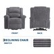 preview thumbnail 7 of 37, Corduroy Recliner Chair, Manual Recliner Sofa with Handle, Pillow Top Arms, Thick Padding, Side Pocket, 330Lbs Capacity