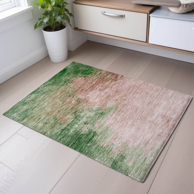 Premium Washable Super Soft Chic Modern Mayfield Rug - Pink - 1'8" x 2'6"