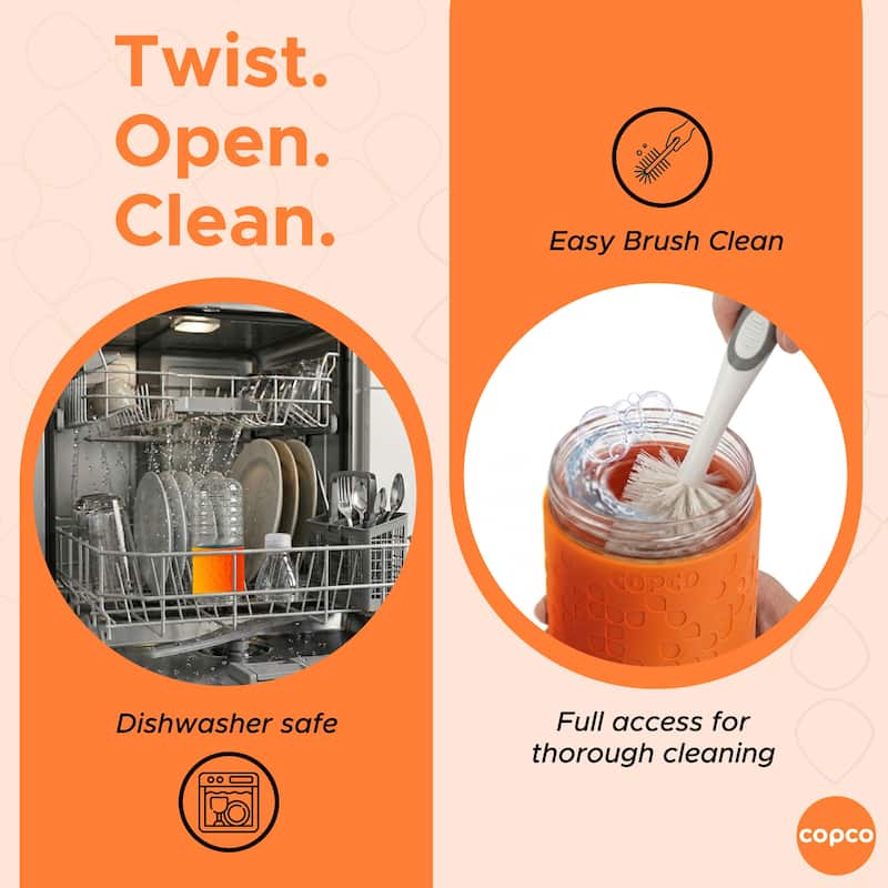 Copco Hydra BPA Free Tritan Water Bottle Set Leak Proof & Dishwasher Safe