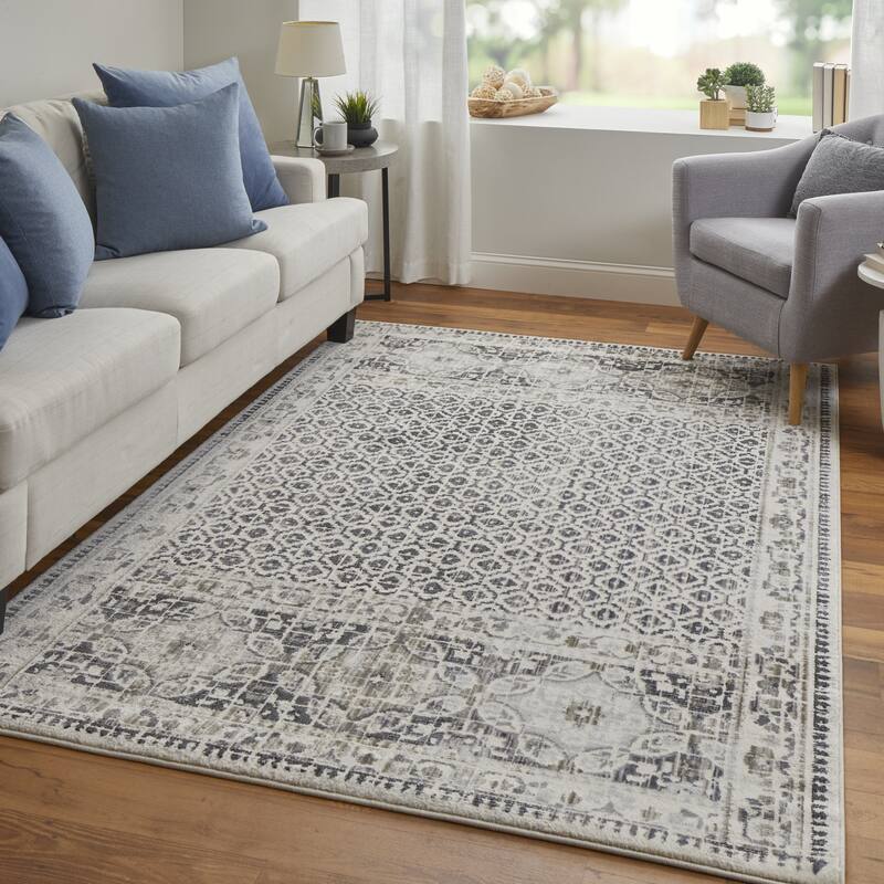 Tali Abstract Stain Resistant Area Rug By HomeRoots - 2' x 3'