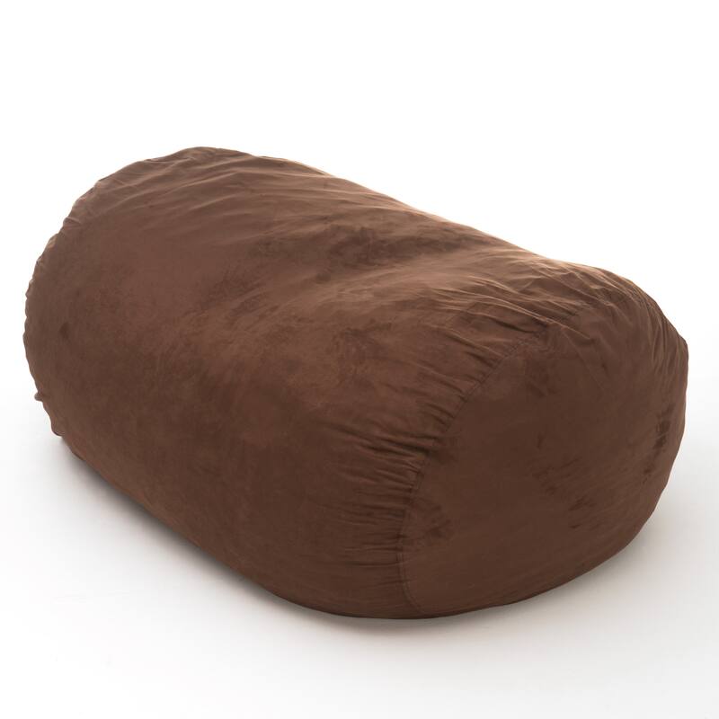 Comfortable Cylindrical Suede Bean Bag for Relaxation and Style