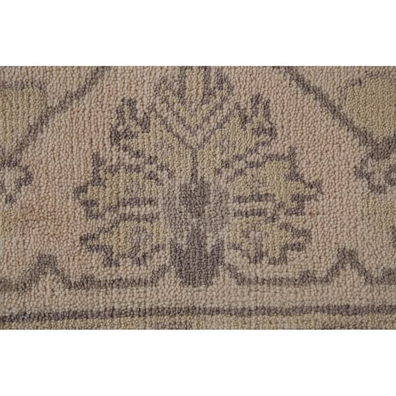 All-Over Floral Oushak Indian Area Rug Handmade Wool Carpet - 8'0"x 9'9"