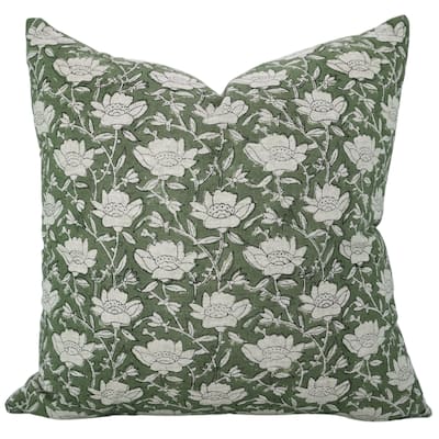 Cotton Linen Bohemian Block print pillow Cover- Dhruv