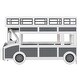 preview thumbnail 9 of 17, Twin over Twin Bus-shaped Bunk Bed with Wheels and Storage