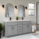 preview thumbnail 5 of 13, Modern Metal Framed Maeve Arched Wall Accent Mirror