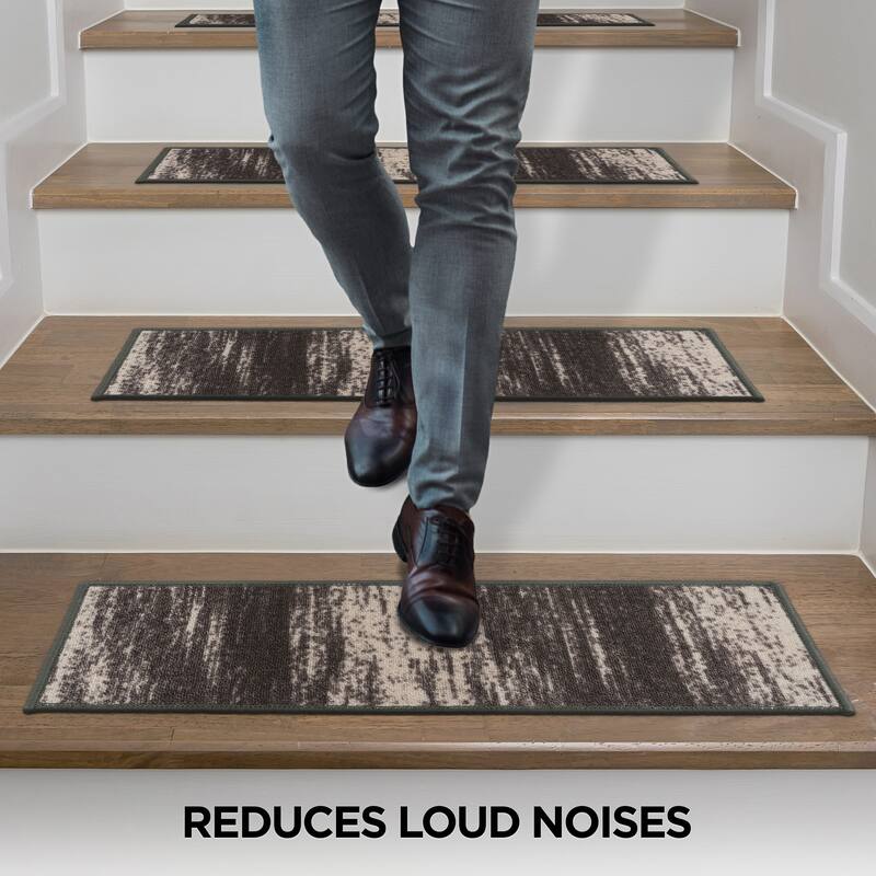 World Rug Gallery Contemporary Ombre Non-Slip Stair Treads