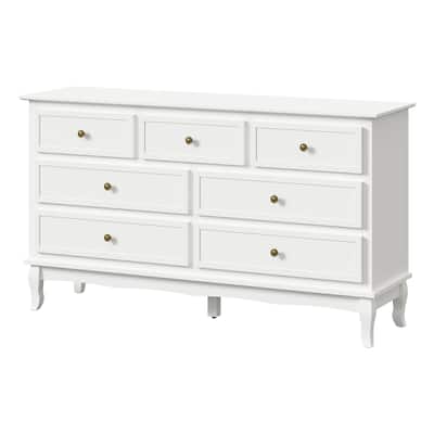 55'' Dresser with 7 Spacious Drawers Set of 2