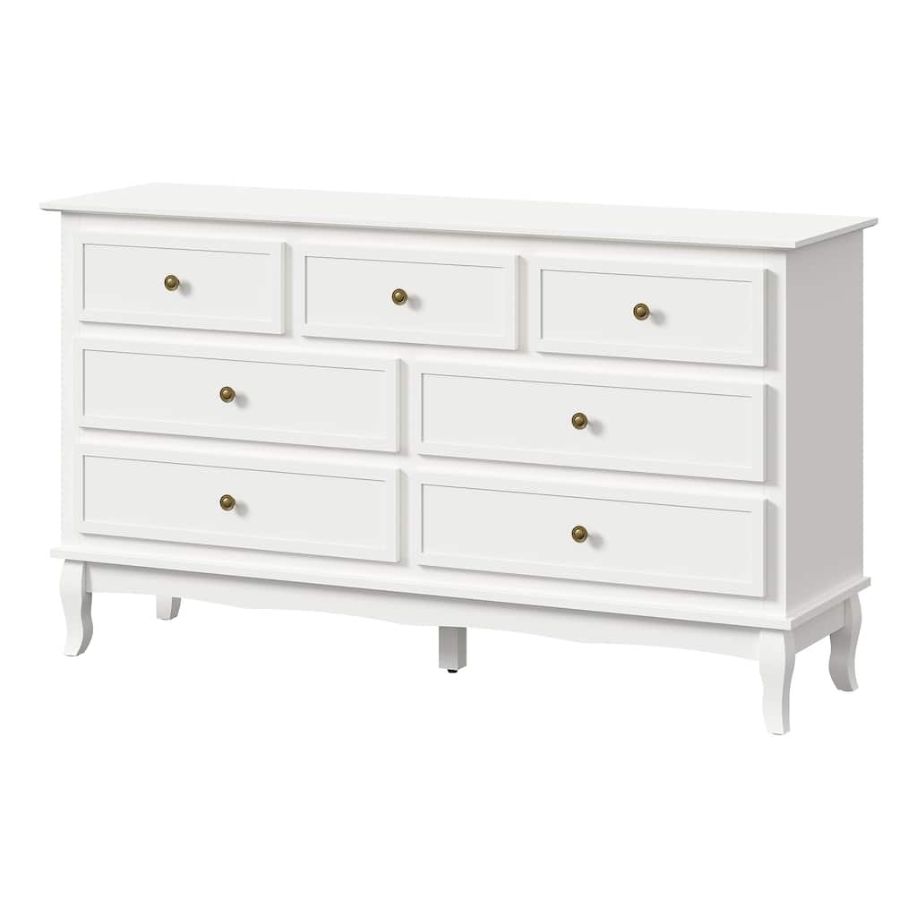 55'' Dresser with 7 Spacious Drawers