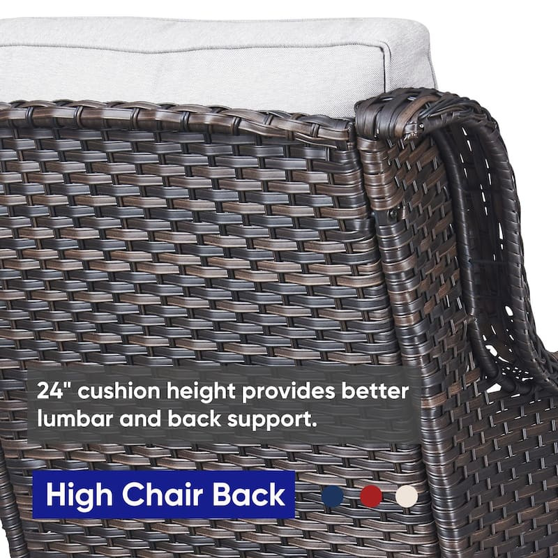 Gymojoy Stylish Patio Loveseat 2 Seat Sofa with Water-Resistant Olefin Cushions