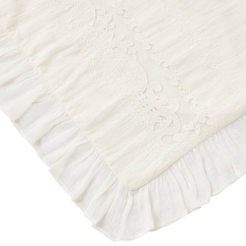 The Gray Barn Spring Field Linen Duvet Set - 4 Color (White, Grey, Pink, Ivory)