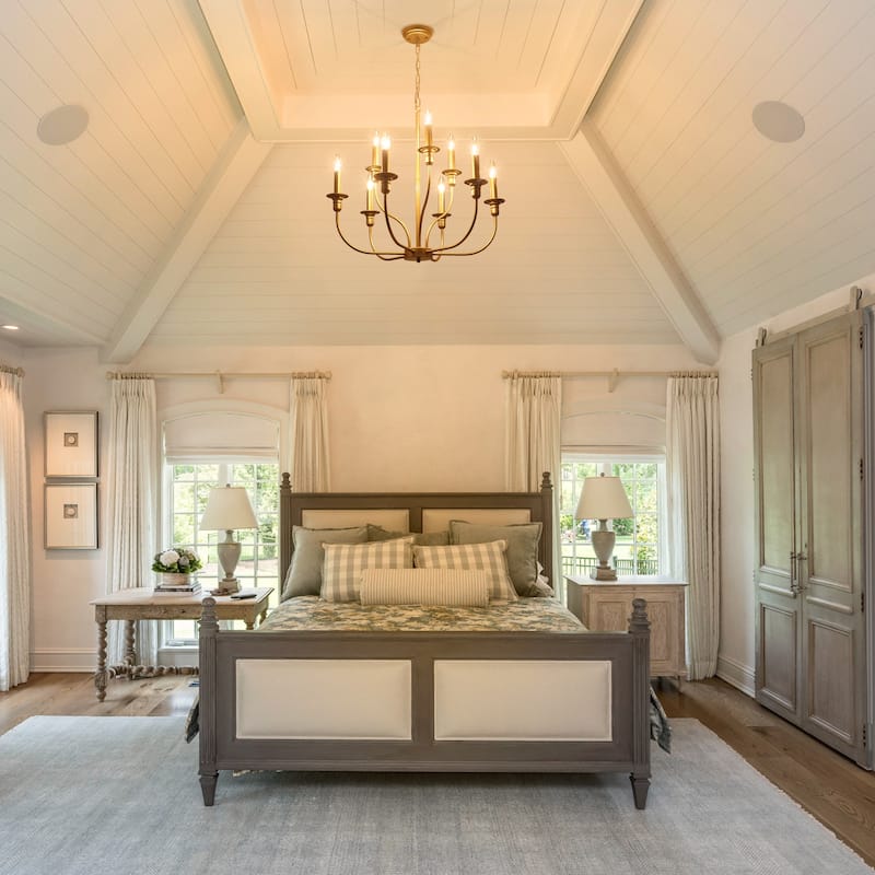 9-Light Candlestick Farmhouse Chandelier for Bedroom Living Room Staircase