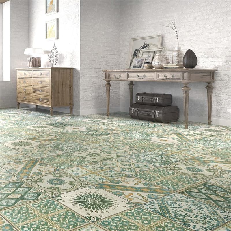 Merola Tile Klinker Retro Blanco Dafodil 12-3/4" x 12-3/4" Ceramic Floor and Wall Tile
