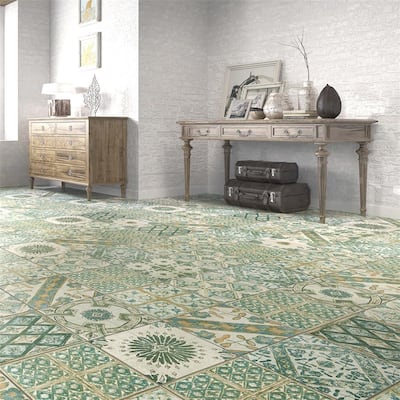 Merola Tile Klinker Retro Blanco Dafodil 12-3/4" x 12-3/4" Ceramic Floor and Wall Tile
